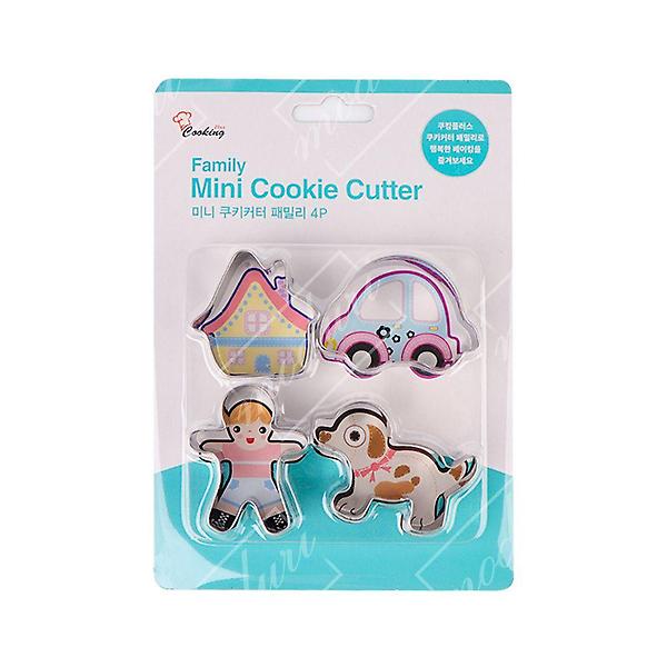  미니 쿠키카터 패밀리4P 홈베이킹 과자 제과 커터