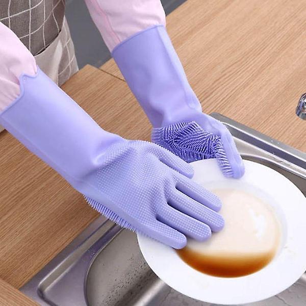  다용도 실리콘 재질 클린 매직 설거지 장갑