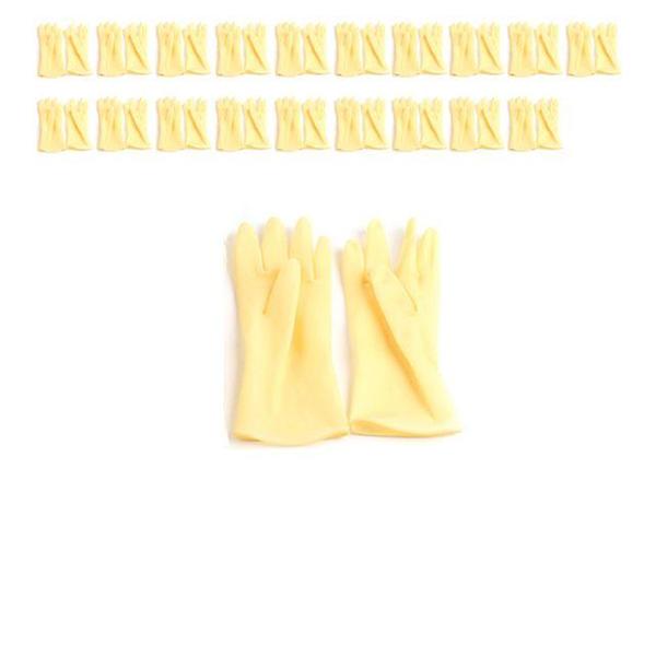  18 X 24cm 얇고 짧은 목 단미니 고무장갑 20켤레