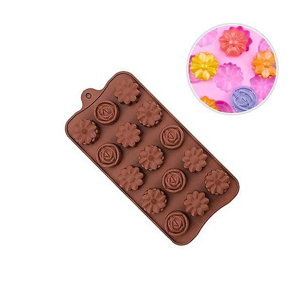  초콜렛 양갱 만들기 실리콘몰드 꽃모양 3종 15구