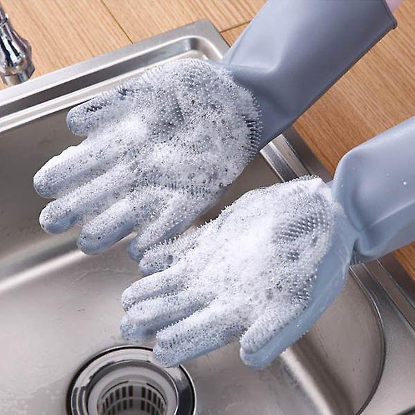  돌기 수세미 고무장갑 매직 실리콘 청소 글러브