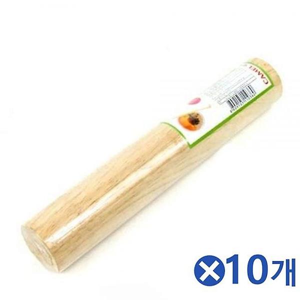  원목 고무나무 밀대 24cm 미니x10개 베이킹밀대