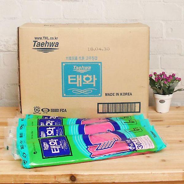  (BOX)태화고무장갑(L 꽃밴) 핑크 100켤레