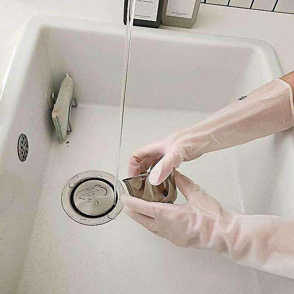  주방 어 고무 장갑 화이트 플라밍고 S사이즈 글러브