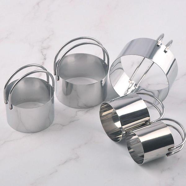  스텐 원형 쿠키커터 5p세트 링커터 베이킹틀