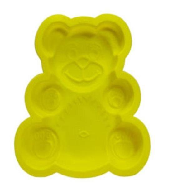  실리콘빵틀 오븐용 곰돌이빵틀(노랑) 빵트레이
