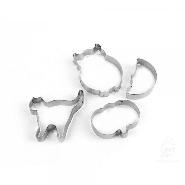  쿠키틀 4P 쿠키모양틀 요리틀 쿠키만들기 위생적 스텐