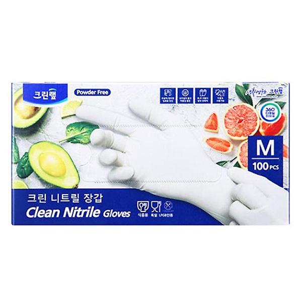  크린랩 니트릴장갑 100개입 M 1P 주방 위생 셰프장갑