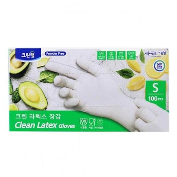  크린랩 라텍스장갑 100개입 S 1P 주방 위생 셰프장갑