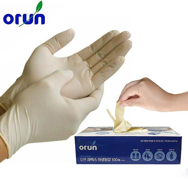  오런 뽑아쓰는 요리장갑 라텍스 식품용 위생장갑