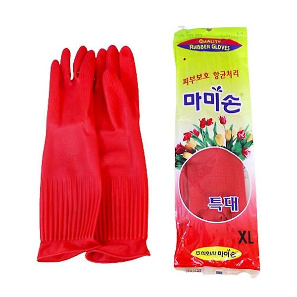  마미손 고무장갑 레드 특대 1P 주방 설거지 청소 장갑