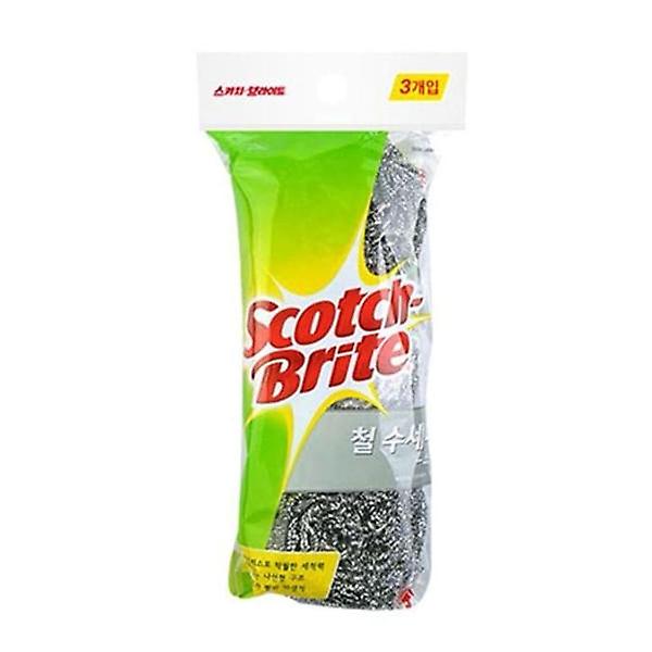  3M 철수세미 강력 지든때 스텐 주방 수세미 45g 3개