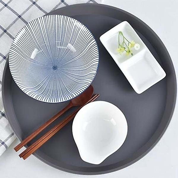  트레이 논슬립 쟁반 서빙 카페 쟁반 원형 소 35.5cm