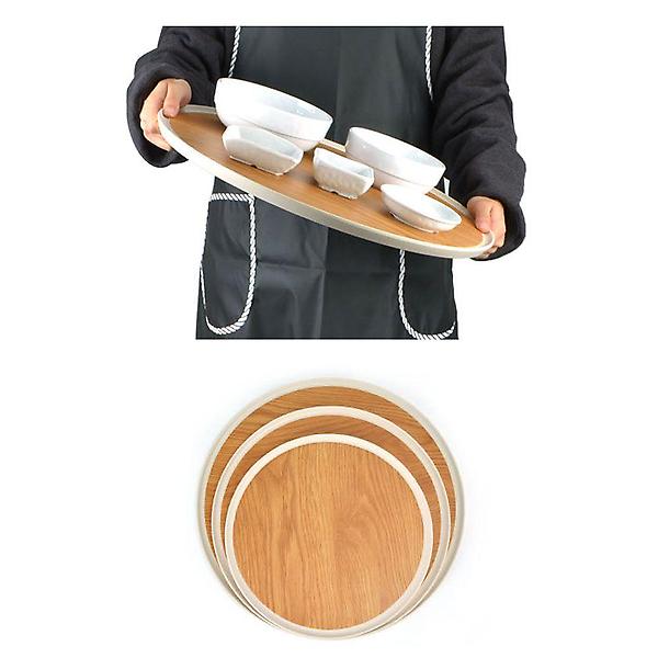  카페 식당 서빙 논슬립 원형 쟁반 35.2cm 5호 옐로우