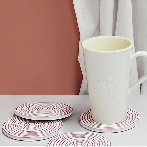  코스터 티코스터 소품 받침 카페 세라믹 컵받침 4개