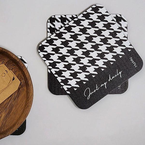  카페 티코스터 커피 맥주 음료 컵받침 격자 1P