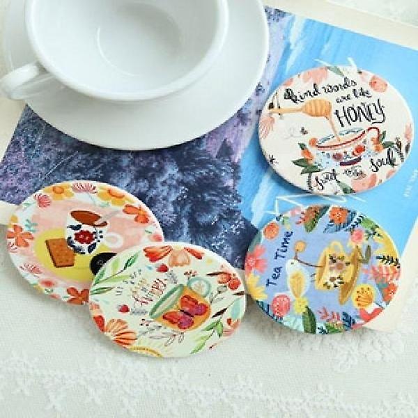  플라워 티잔 컵받침 4P SET