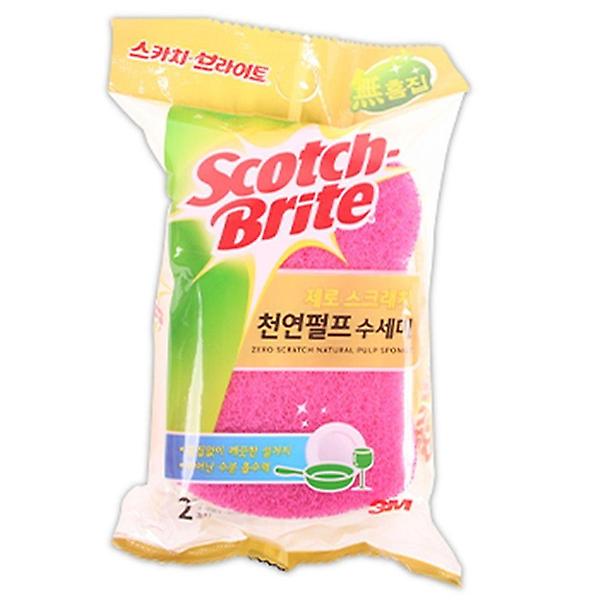  3M 제로스크래치 천연펄프수세미(2P)