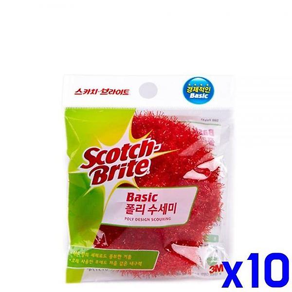  풍성한 거품나는 폴리 수세미 x10개 설거지수세미