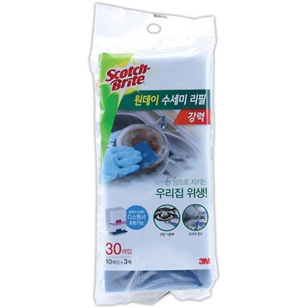  원데이 수세미 플러스 디스펜서용 리필(강력 30입)