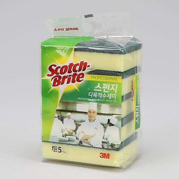  주방 스카치브라이트 소형 스펀지 수세미 5입