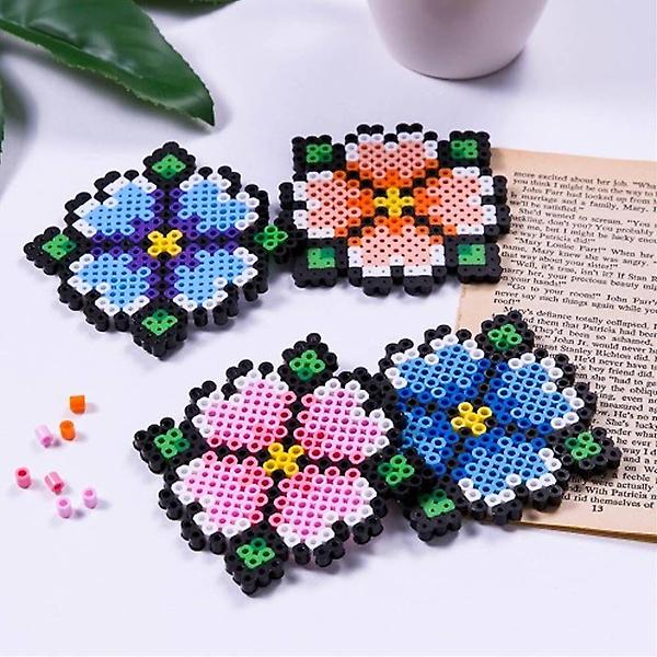  클레이피아 컬러비즈 꽃 컵받침 4종 패키지 C3 06