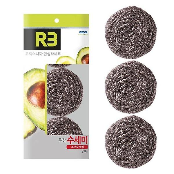  생활용품 스텐 수세미 3매