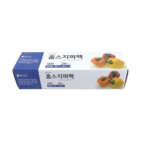  맑은하루 홈스 지퍼백 대 25x30 20매 - 2EA