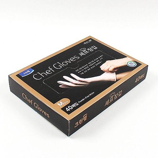  크린랩 셰프장갑 M 40매위생장갑 비닐장갑 투명장갑