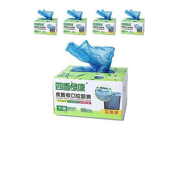  끝단이 고무 밴딩 처리 된 뽑아쓰는 쓰레기 비닐 150P