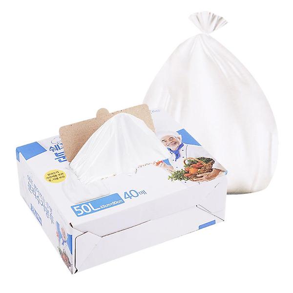  재활용 분리 수거 봉투 쓰레기 비닐 봉지 50L 40매