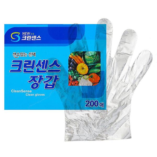  디디샵 위생 비닐 장갑 크린센스 200매