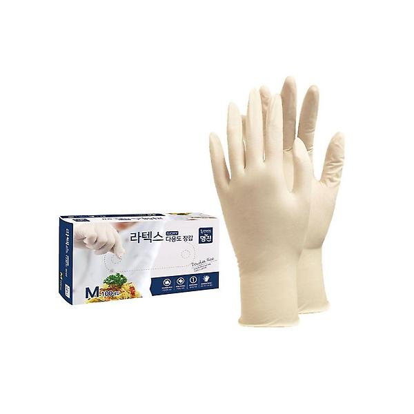  백색 라텍스 다용도 장갑 100개입 (사이즈 선택)