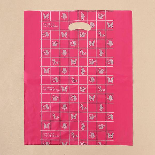  HWA 레드 팬시 선물 비닐봉투 100매 40cmx50cm 세트