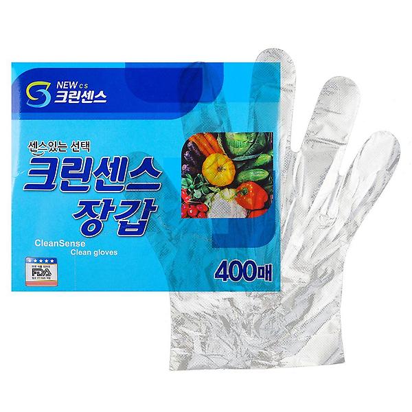  디디샵 위생 비닐 장갑 크린센스 400매