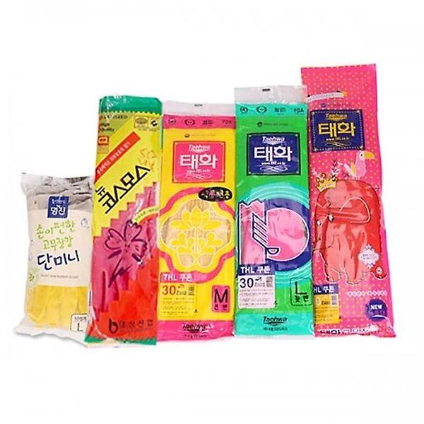  CQ-LA 다용도 천연 고무장갑(꽃밴L)