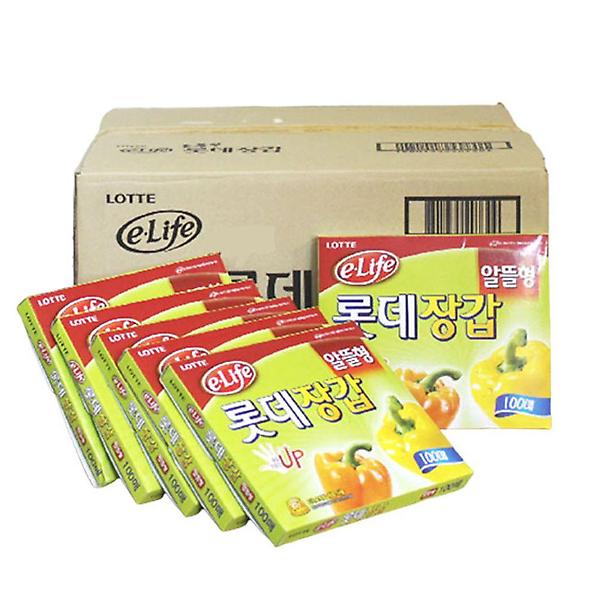  롯데 알뜰형 위생장갑 24x27 100매 30P 주방 비닐장갑