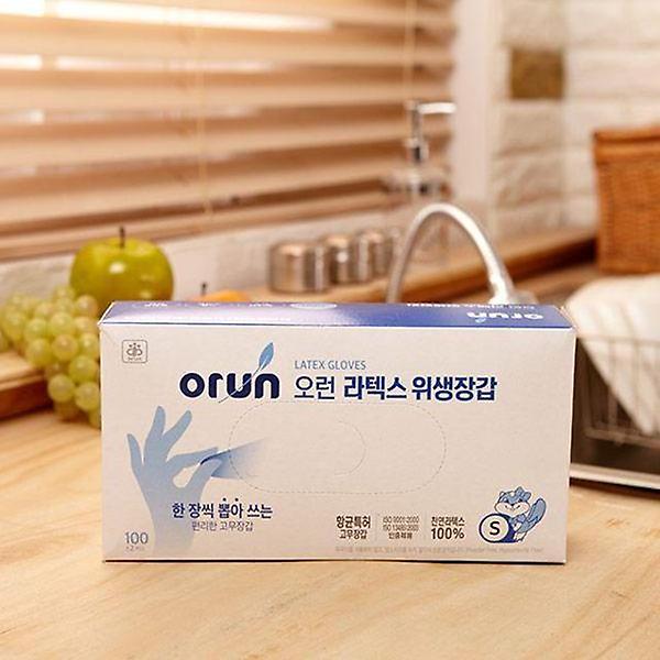  오런 라텍스 위생장갑 100p 소