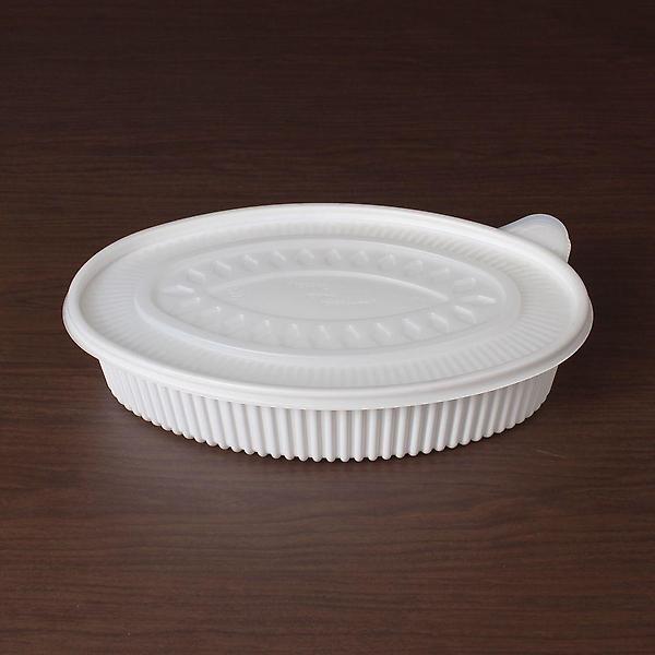  찜용기 JH 타원찜용기 중 100세트 일회용 배달 포장