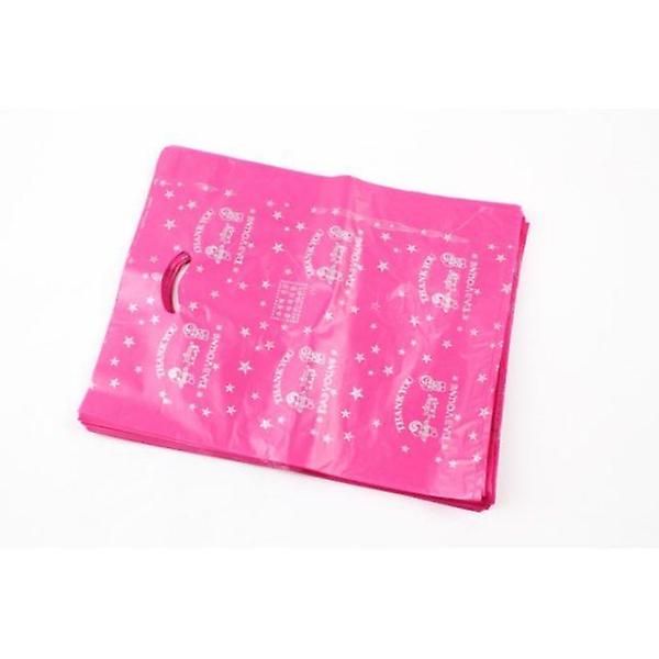  100p 양장비닐봉투 핑크 35호 쇼핑 봉지 포장 비닐