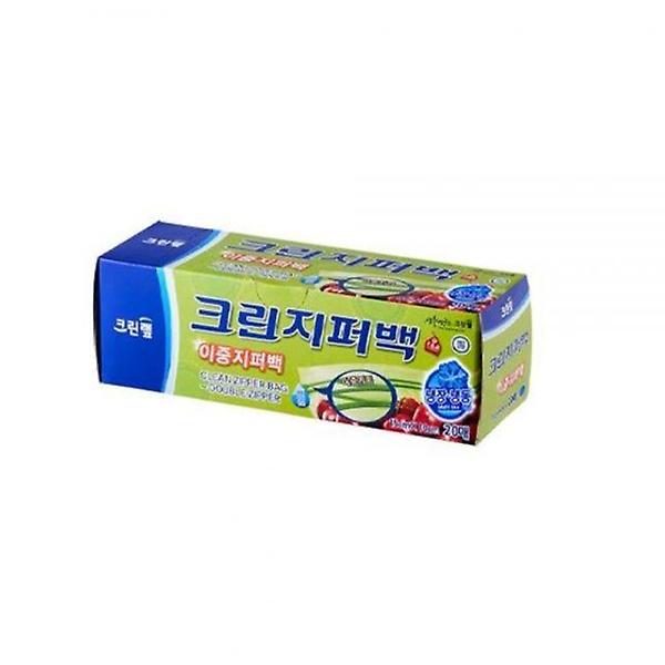  안심 이중지퍼백15x10 20매 음식보관비닐 비닐지퍼백