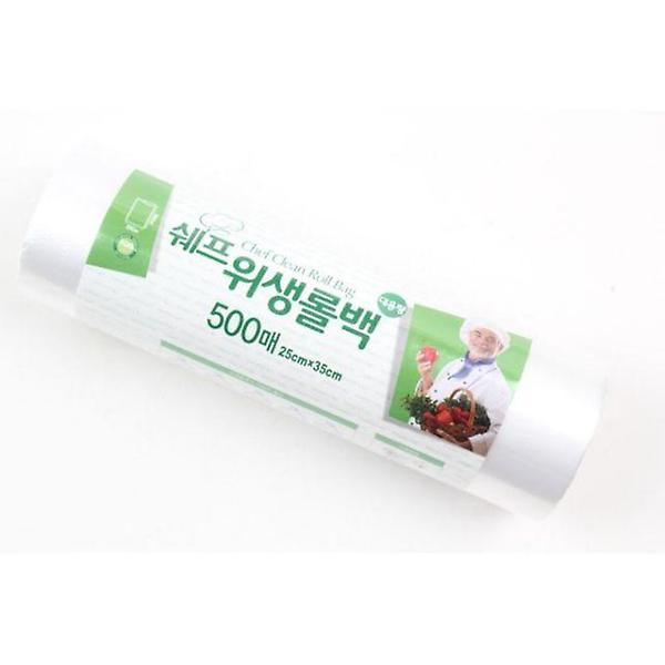  쉐프 위생롤백 25X35 500매 대용량 국산 위생비닐
