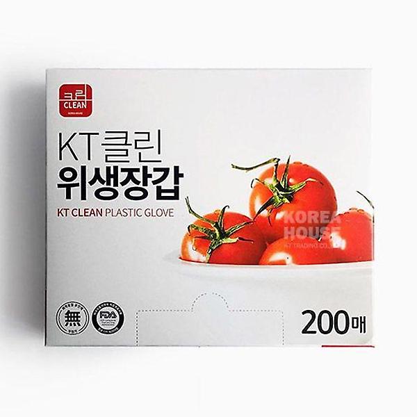  클린 위생 장갑 200매 4P 엠보싱 논슬립 비닐 글러브