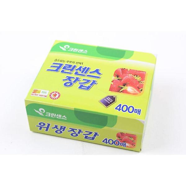  크린센스 위생장갑 400매 일회용장갑 비닐장갑 장갑