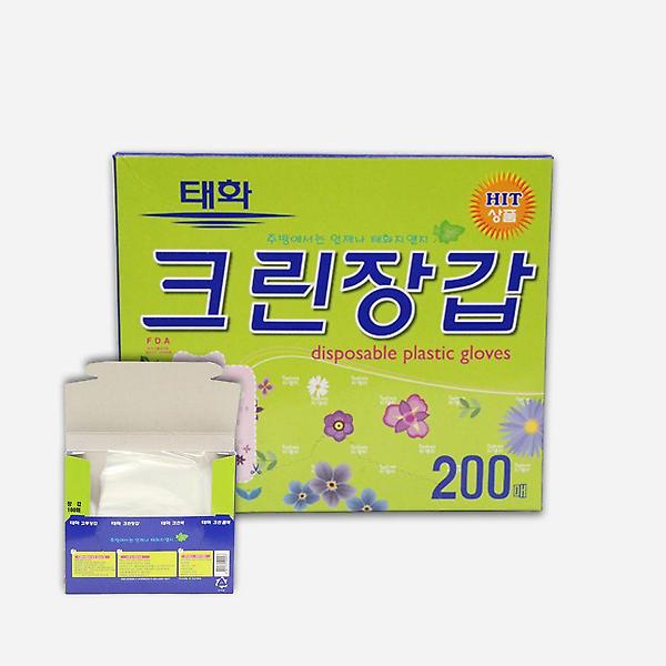  태화 크린장갑 위생 비닐장갑 200매
