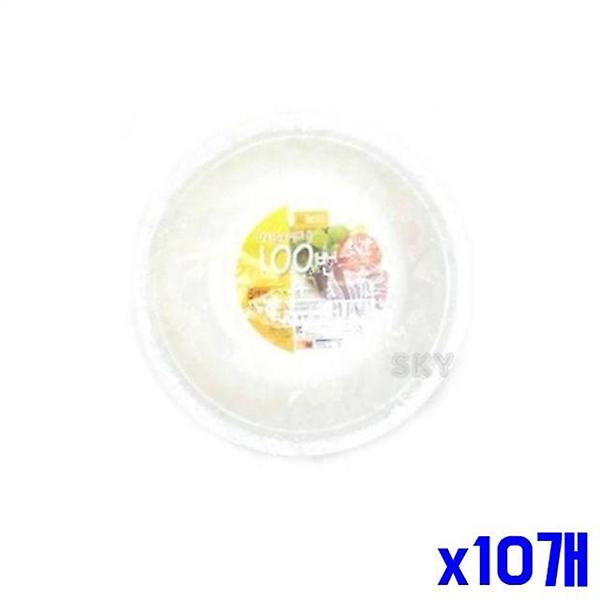  화이트 다회용 국그릇 4p 16.3x5.5cm x10개 배달용기