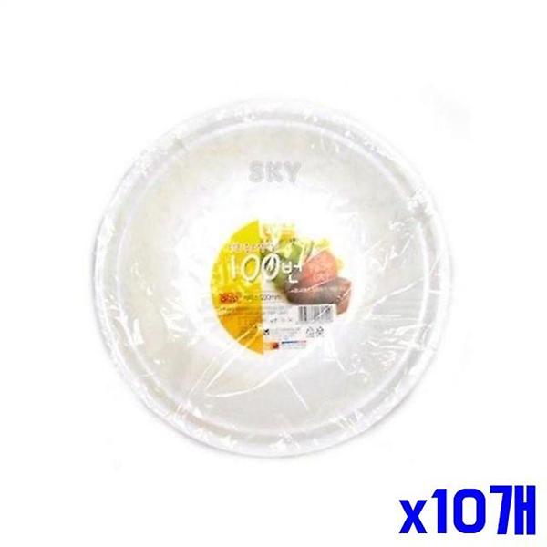  화이트 다회용 우동그릇 3p 22x7cm x10개 재사용그릇