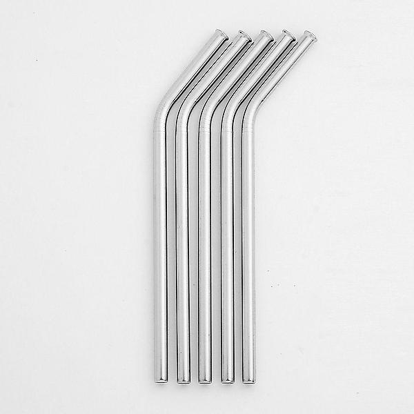  에코그린 커브형 304 스텐빨대 5p 리유저블 스트로우