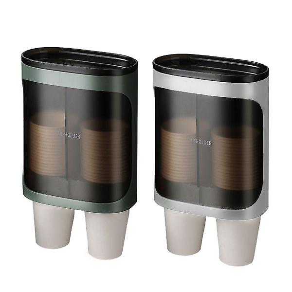  주방 인테리어 선반형 듀얼 종이컵 보관 홀더 2구