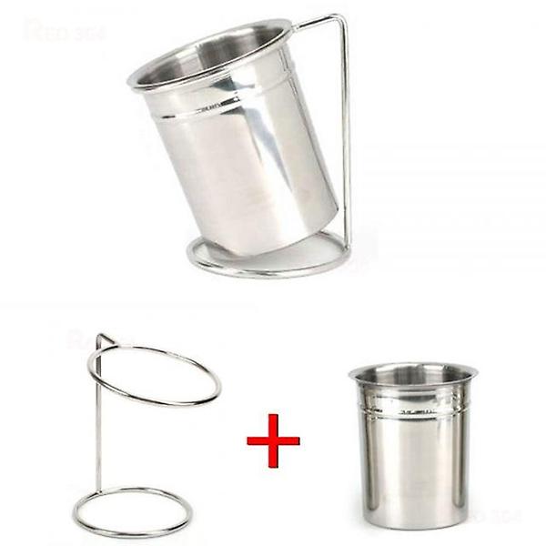  커피스틱 빨대 디스펜서 타공 스텐통 거치대 세트 2호